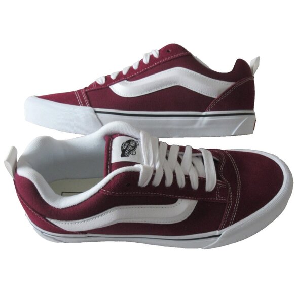 Vans Men\'s Knu Skool Color Theory Rhododendron Red White Skate Shoes size 10 NIB main image 4